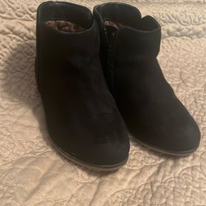 Black low cut boots